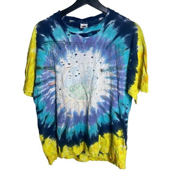 Vintage 90s Grateful Dead Thrashed Single Stitch T Shirt Holes XL - Picture 1 of 8